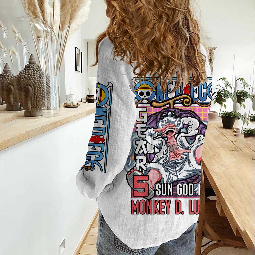 5th Gear Luffy One Piece Women Casual Shirt Anime Style