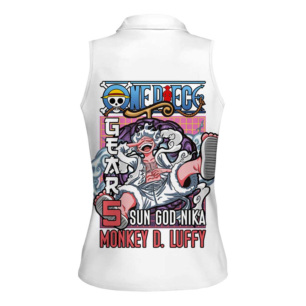 5th Gear Luffy One Piece Women Sleeveless Polo Shirt Anime Style