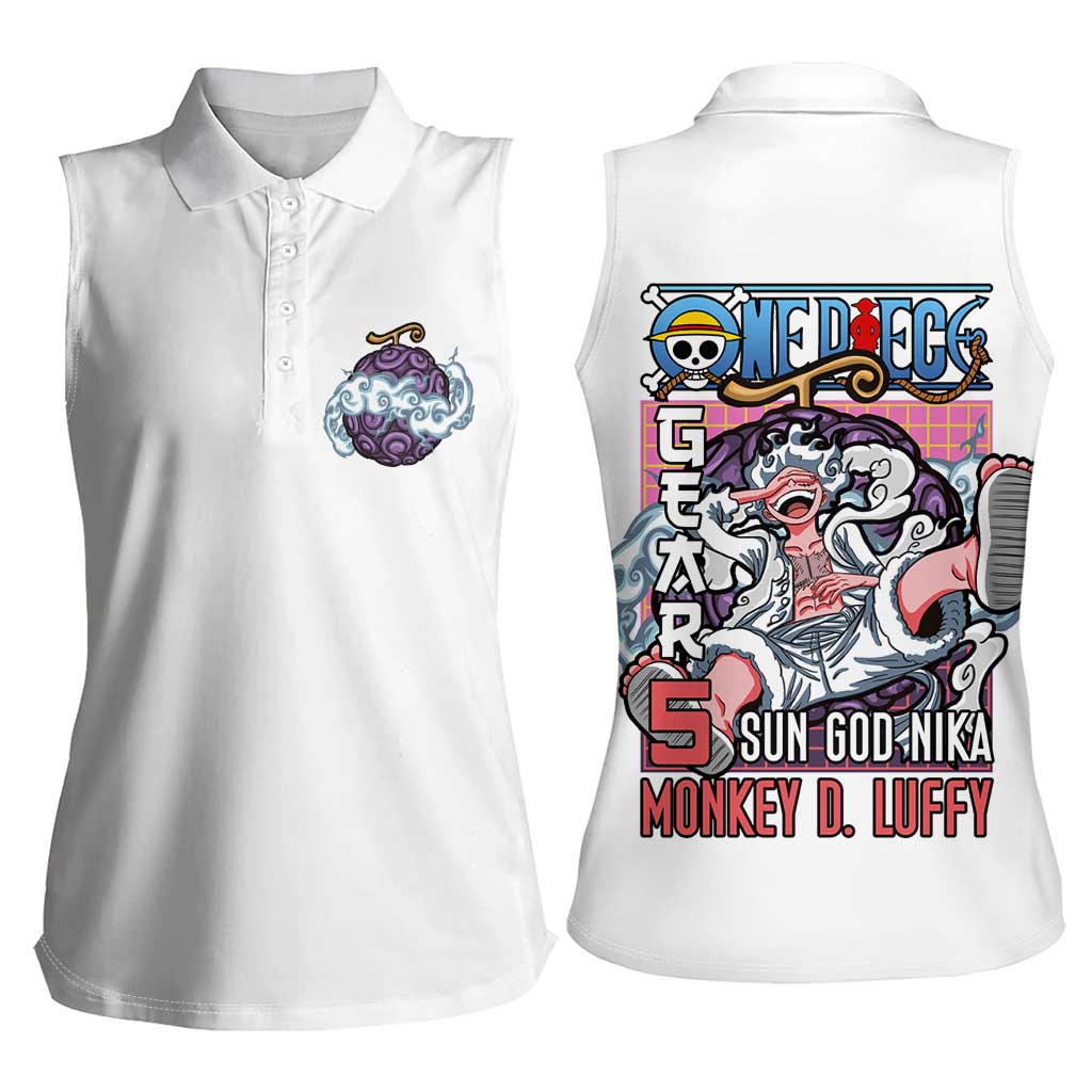 5th Gear Luffy One Piece Women Sleeveless Polo Shirt Anime Style
