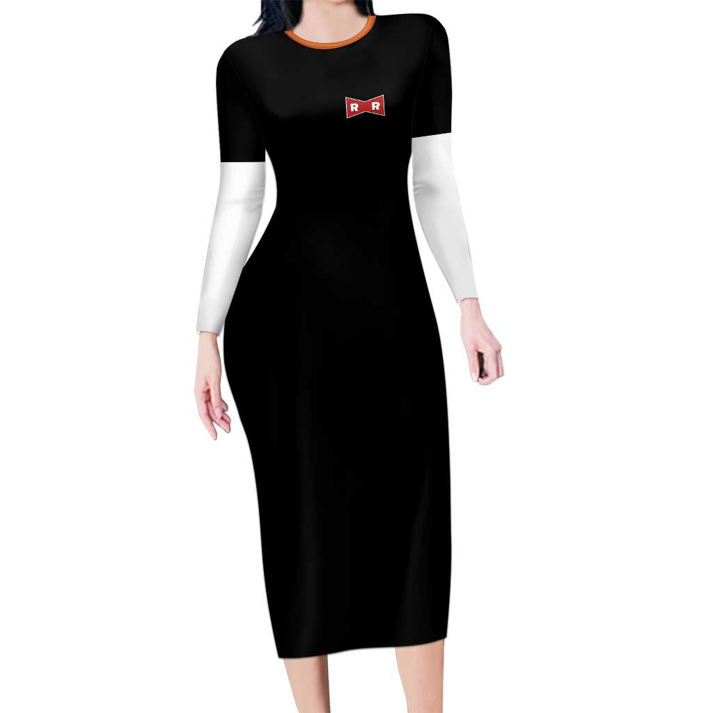 Android 17 Dragon Ball Z Long Sleeve Bodycon Dress Anime Style