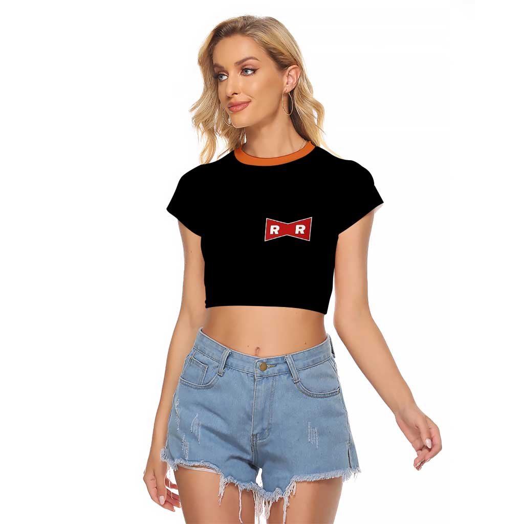 Android 17 Dragon Ball Z Raglan Cropped T Shirt Anime Style