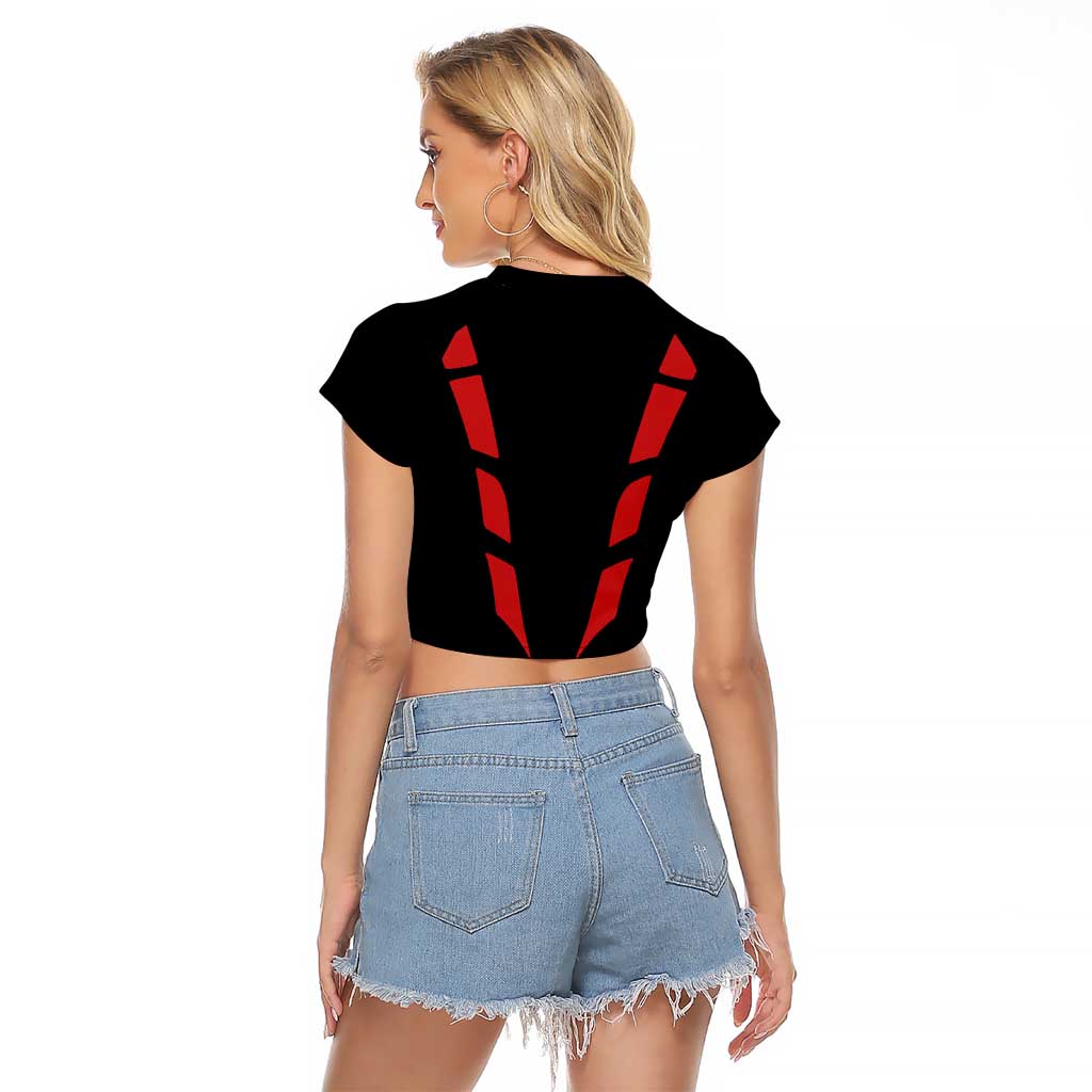 Sukuna Jujutsu Kaisen Raglan Cropped T Shirt Anime Style