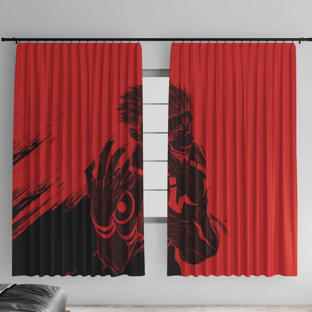 Sukuna Jujutsu Kaisen Window Curtain Anime Style