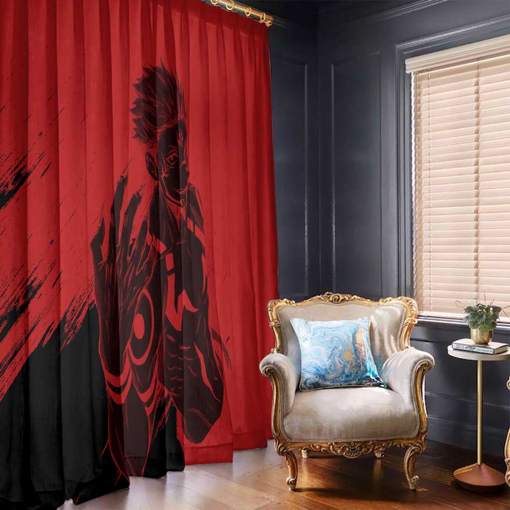 Sukuna Jujutsu Kaisen Window Curtain Anime Style