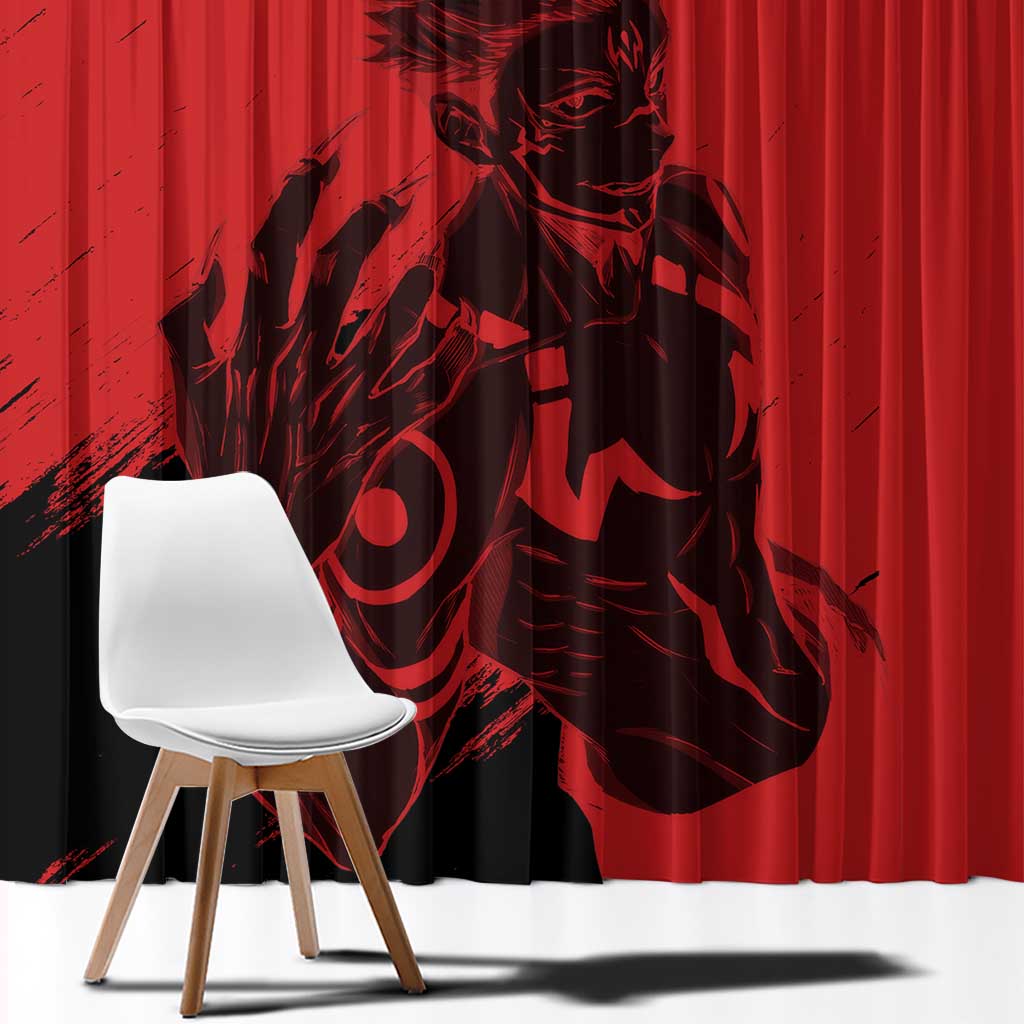 Sukuna Jujutsu Kaisen Window Curtain Anime Style