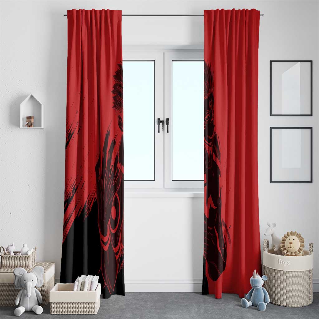 Sukuna Jujutsu Kaisen Window Curtain Anime Style