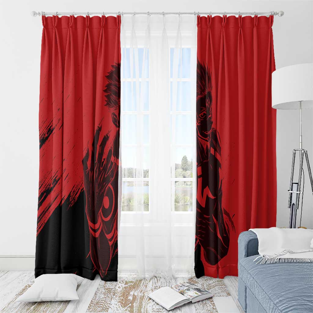 Sukuna Jujutsu Kaisen Window Curtain Anime Style