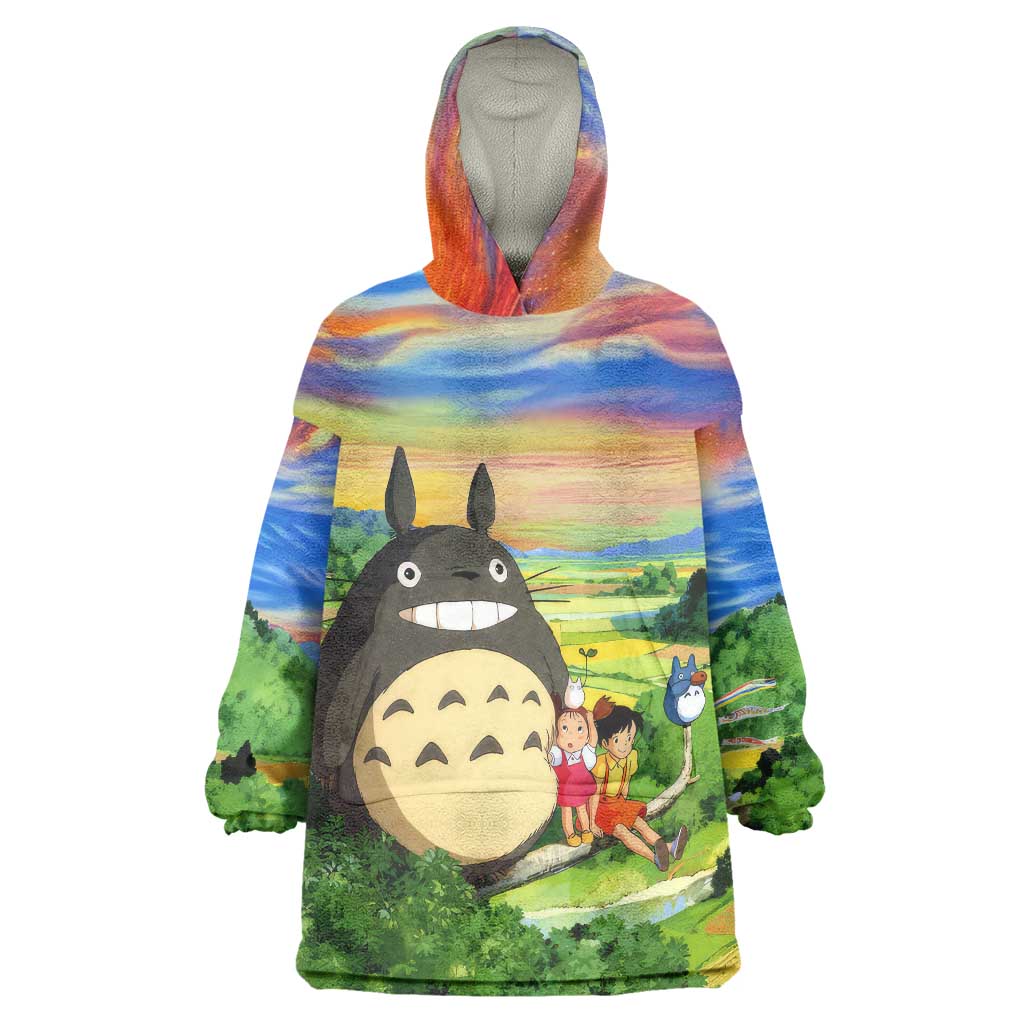 Trippy My Neighbor Totoro Studio Ghibli Wearable Blanket Hoodie Anime  Mix Oil Paint Trippy Style