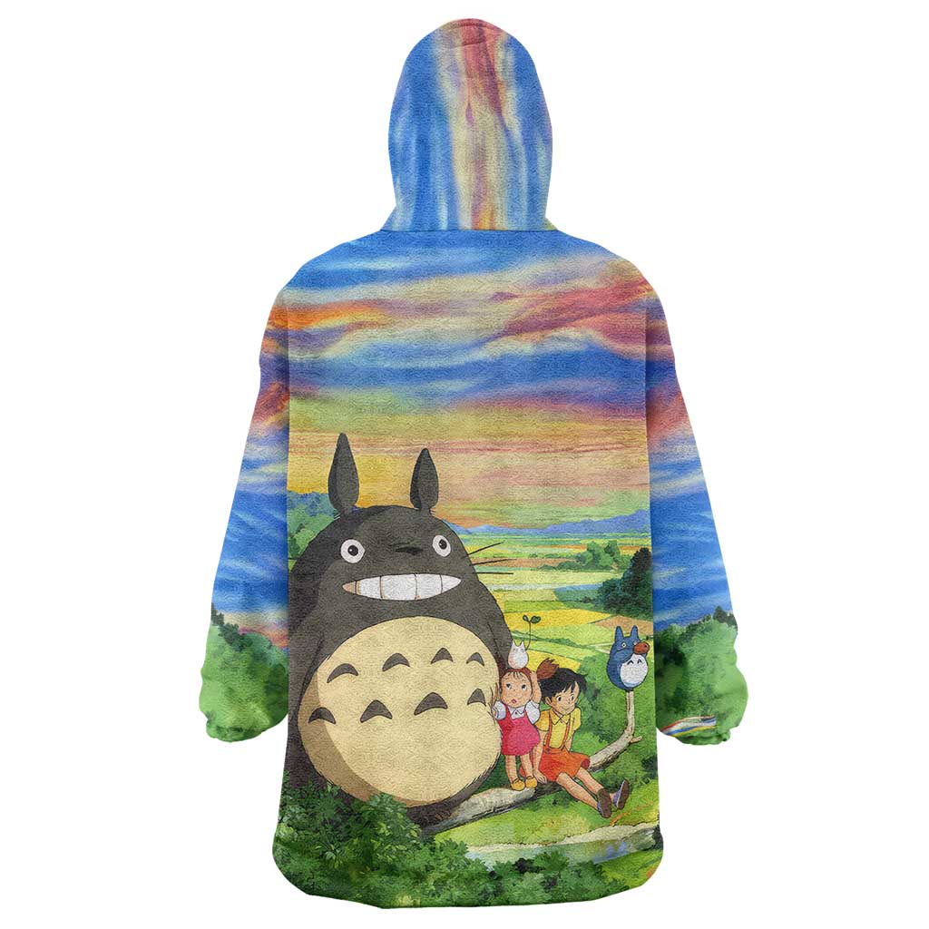 Trippy My Neighbor Totoro Studio Ghibli Wearable Blanket Hoodie Anime  Mix Oil Paint Trippy Style