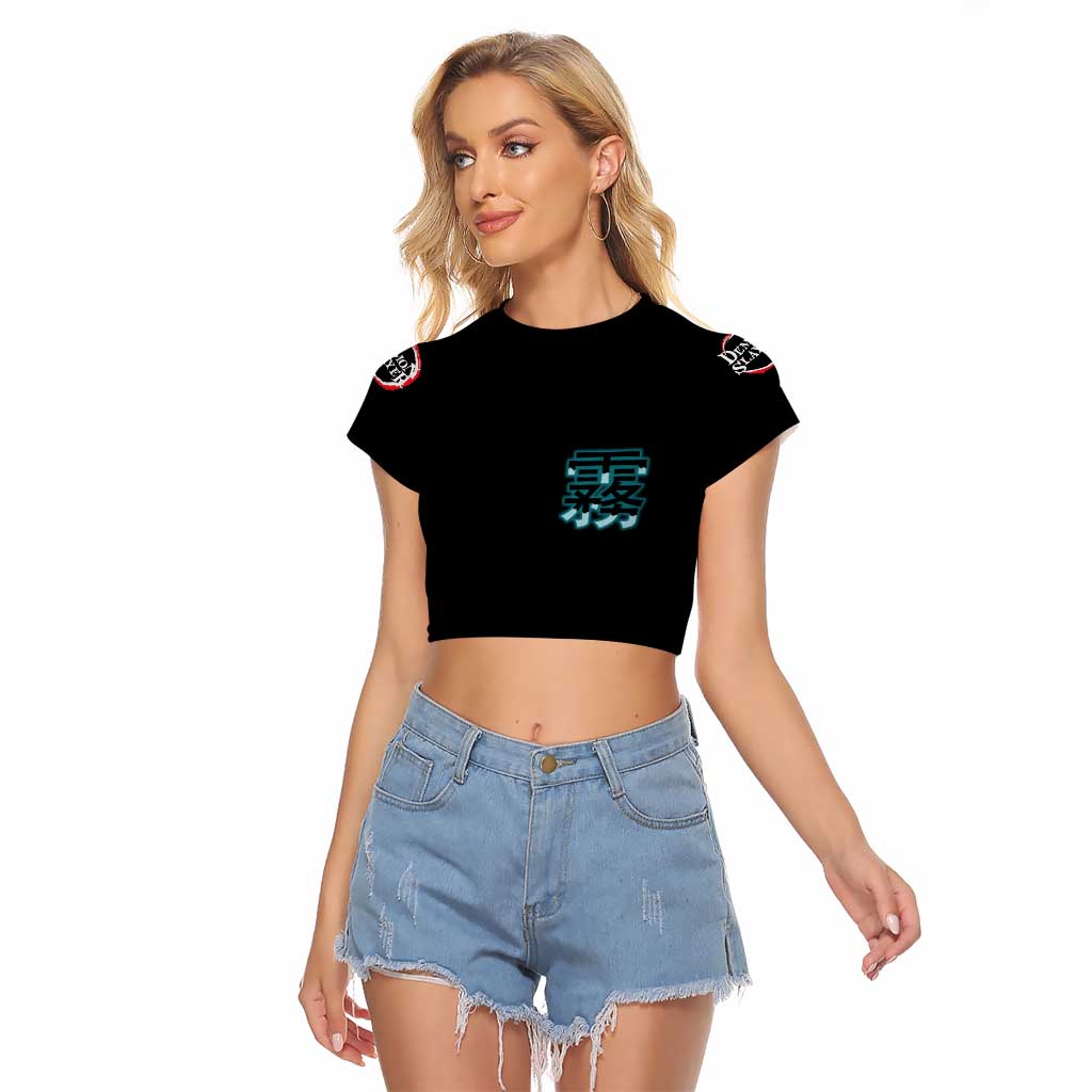 Muichiro Tokito V2 Demon Slayer Raglan Cropped T Shirt Anime Style