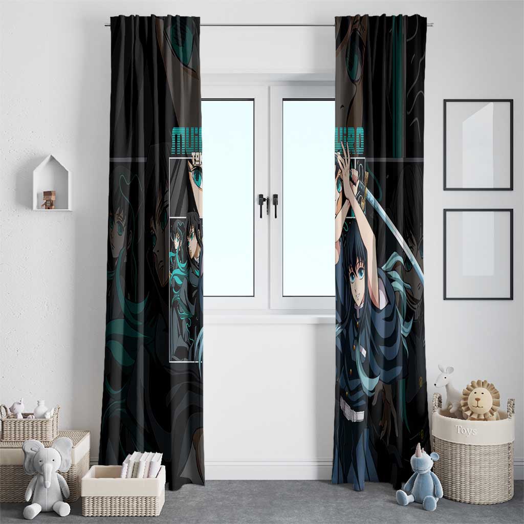 Muichiro Tokito V2 Demon Slayer Window Curtain Anime Style