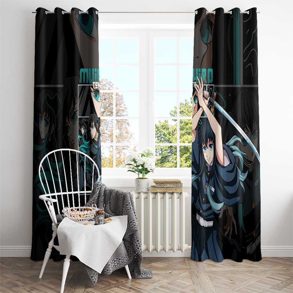 Muichiro Tokito V2 Demon Slayer Window Curtain Anime Style
