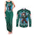 Astral Aura Tanjiro Demon Slayer Couples Matching Tank Maxi Dress and Long Sleeve Button Shirt Anime Style