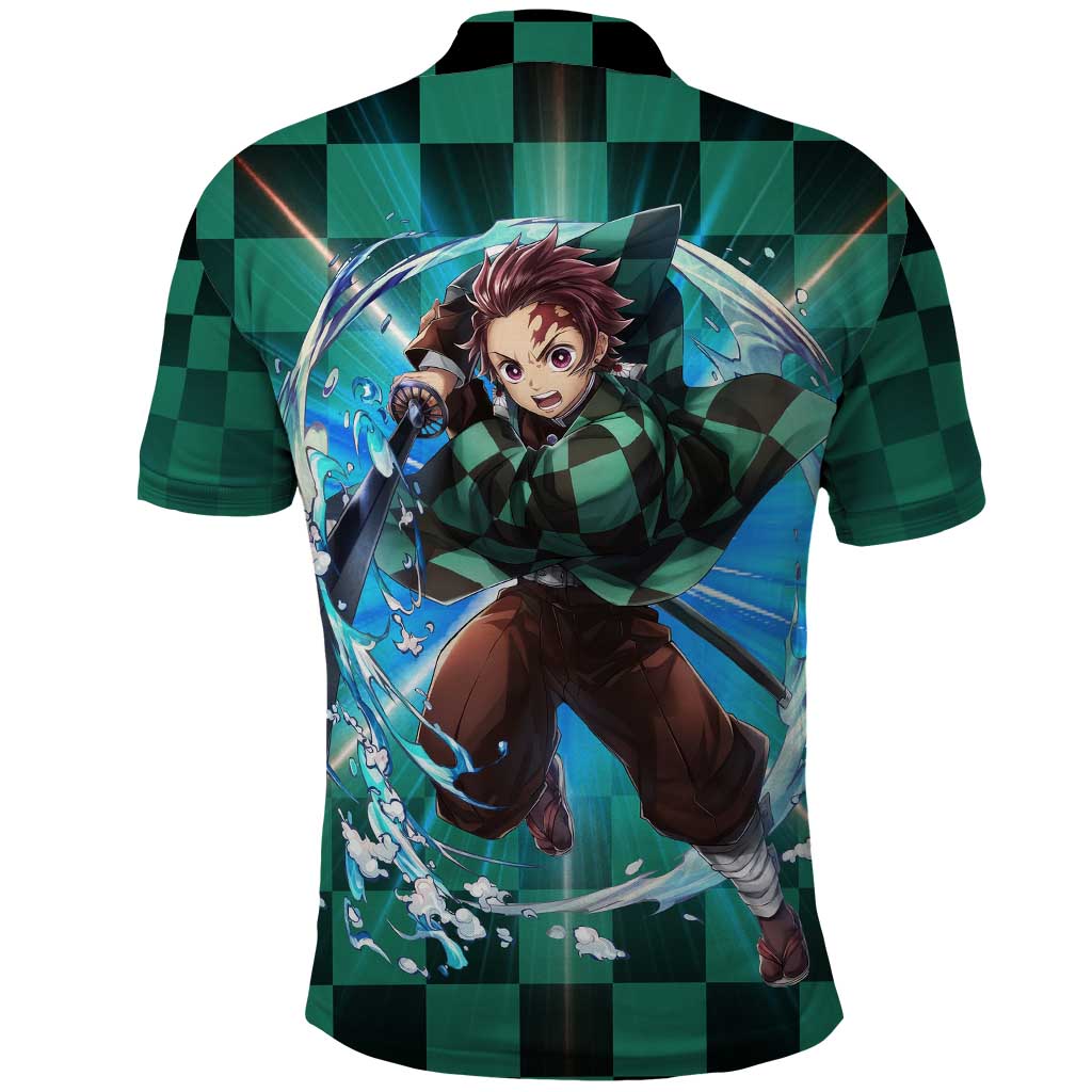 Astral Aura Tanjiro Demon Slayer Polo Shirt Anime Style
