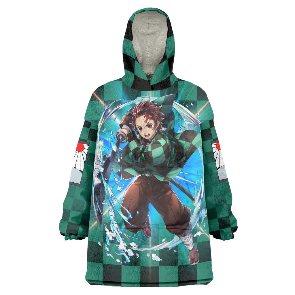 Astral Aura Tanjiro Demon Slayer Wearable Blanket Hoodie Anime Style