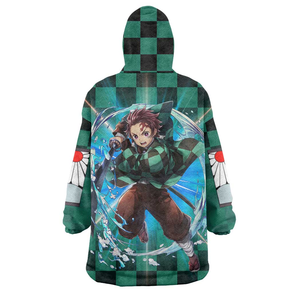 Astral Aura Tanjiro Demon Slayer Wearable Blanket Hoodie Anime Style