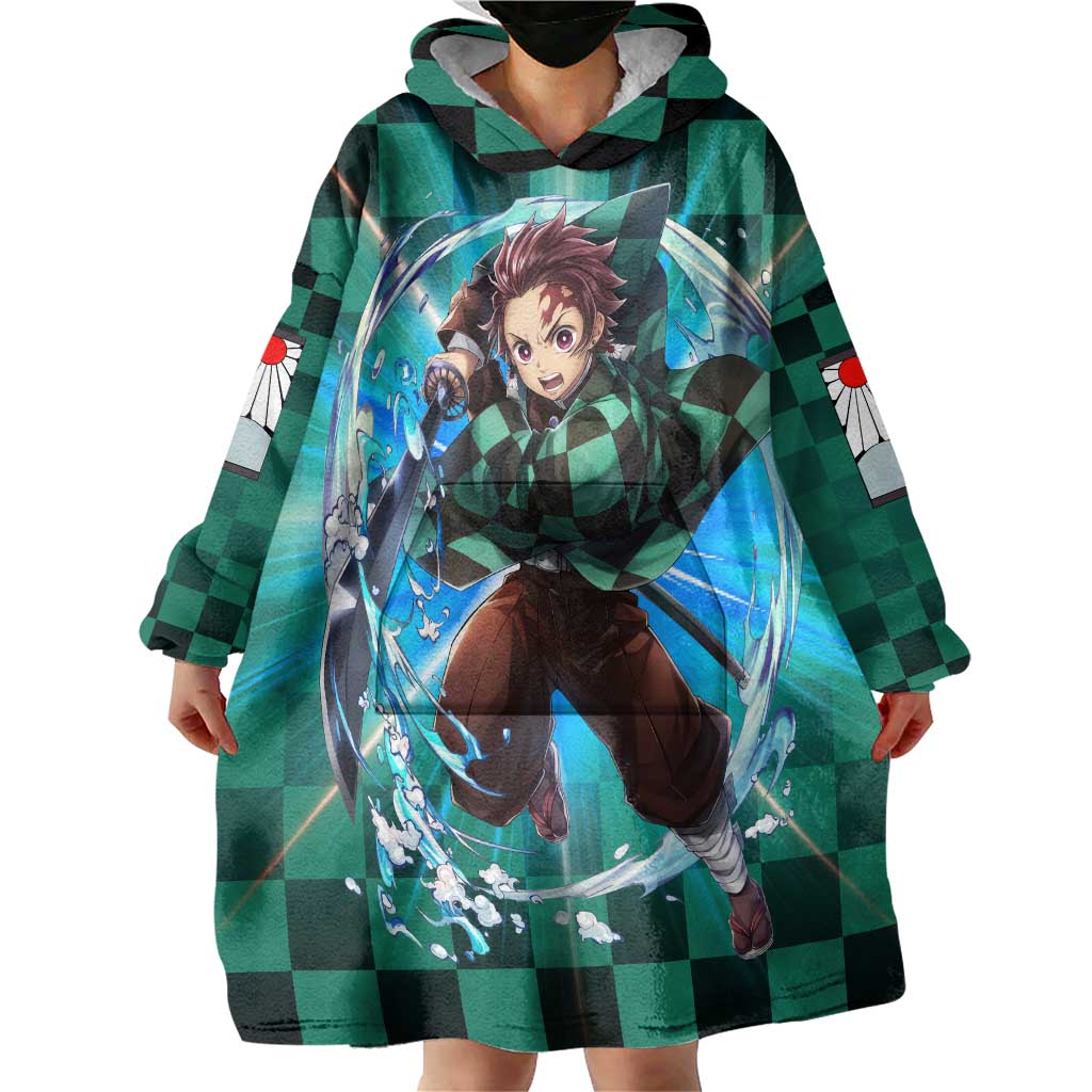 Astral Aura Tanjiro Demon Slayer Wearable Blanket Hoodie Anime Style