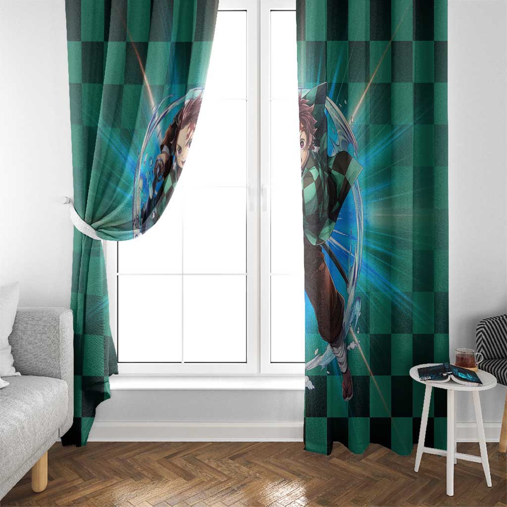 Astral Aura Tanjiro Demon Slayer Window Curtain Anime Style