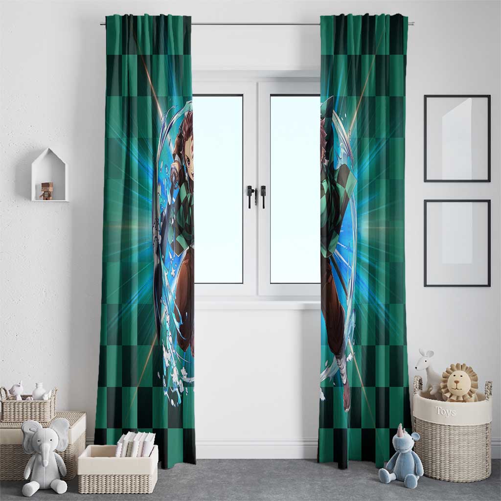 Astral Aura Tanjiro Demon Slayer Window Curtain Anime Style