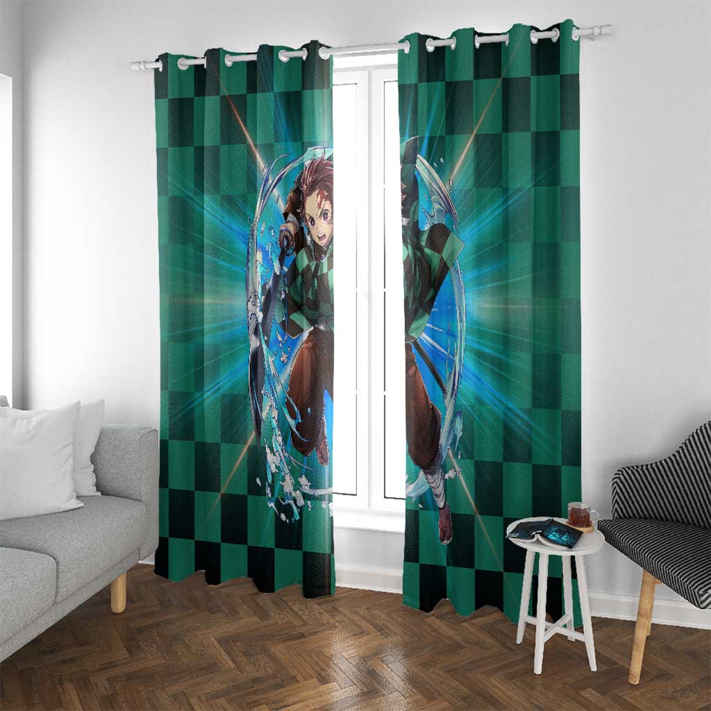 Astral Aura Tanjiro Demon Slayer Window Curtain Anime Style