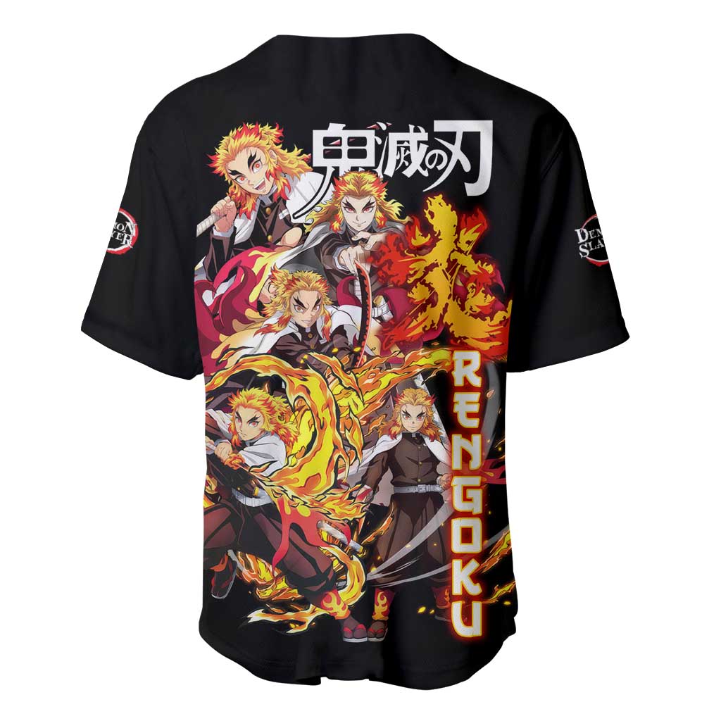 Kyojuro Rengoku V3 Demon Slayer Baseball Jersey Anime Style