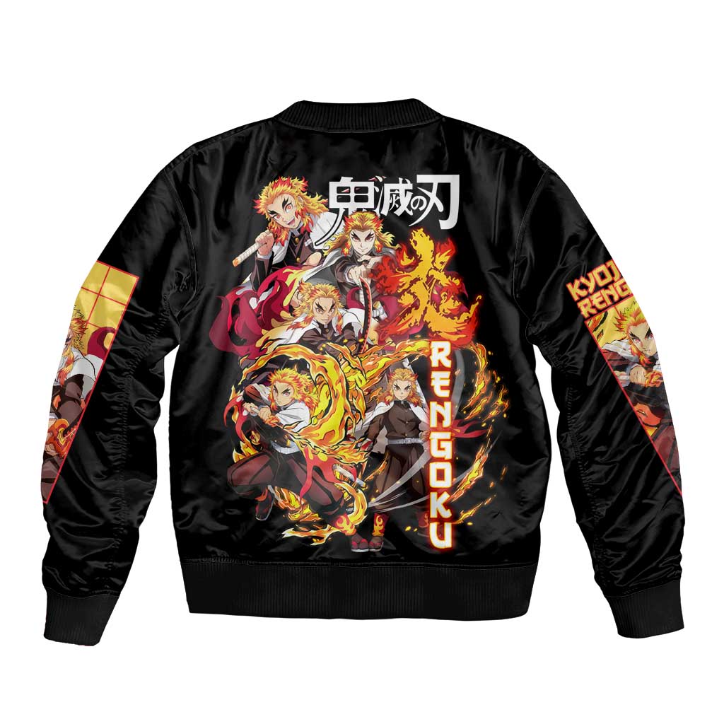 Kyojuro Rengoku V3 Demon Slayer Bomber Jacket Anime Style