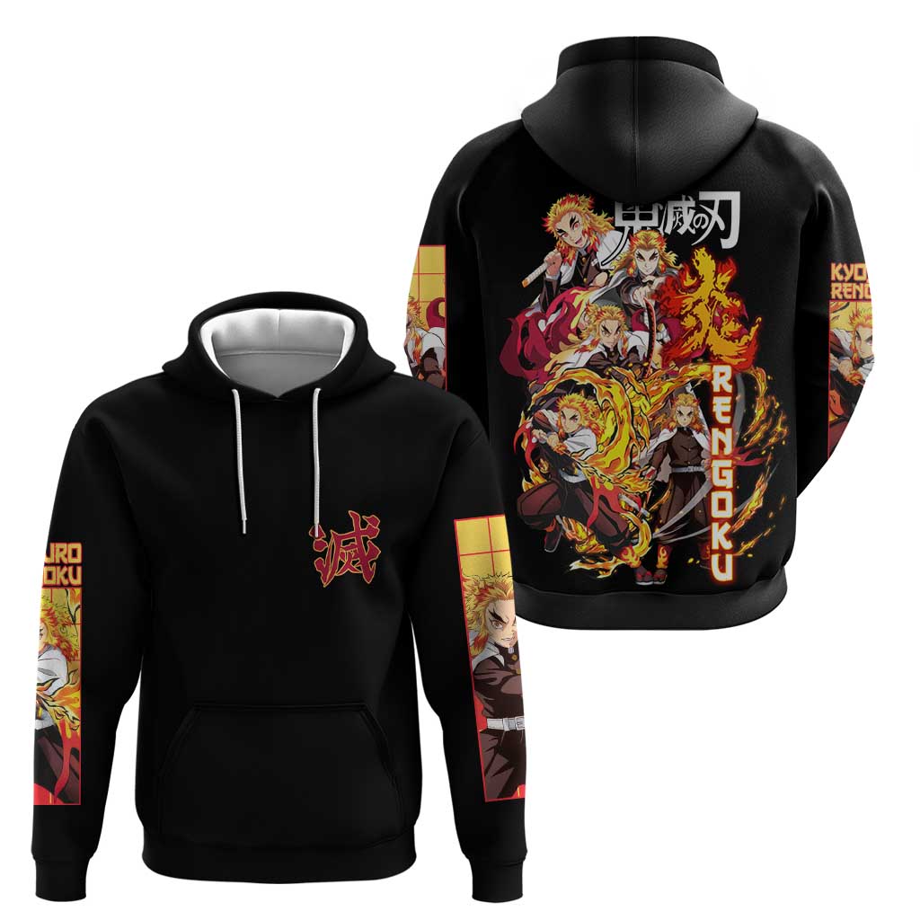 Kyojuro Rengoku V3 Demon Slayer Hoodie Anime Style