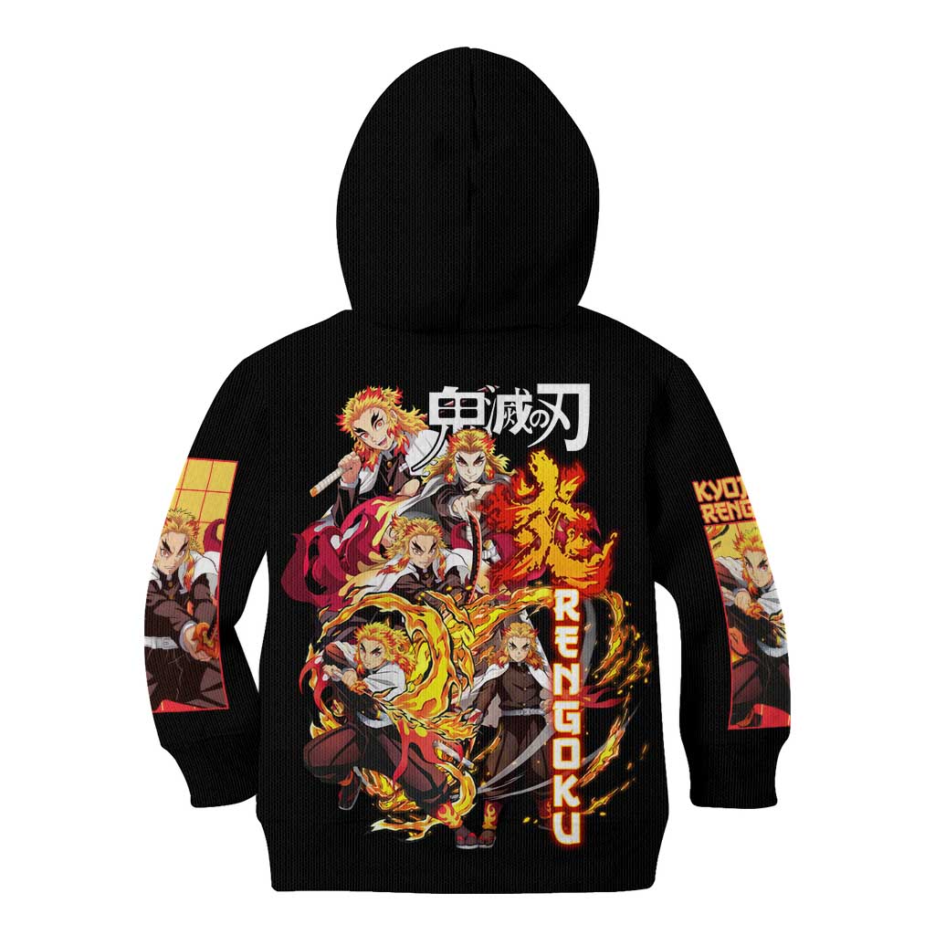 Kyojuro Rengoku V3 Demon Slayer Kid Hoodie Anime Style