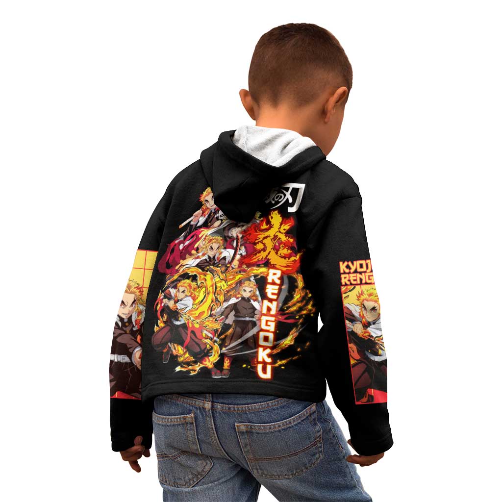 Kyojuro Rengoku V3 Demon Slayer Kid Hoodie Anime Style