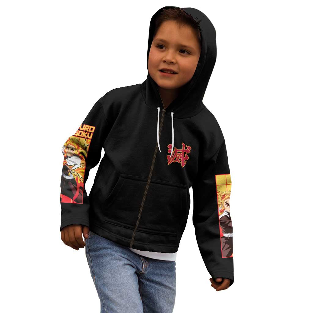 Kyojuro Rengoku V3 Demon Slayer Kid Hoodie Anime Style
