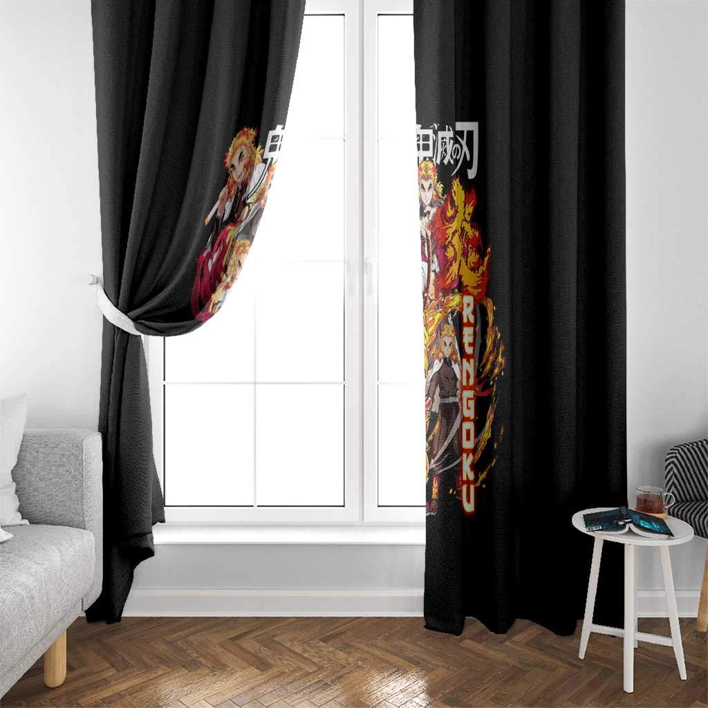 Kyojuro Rengoku V3 Demon Slayer Window Curtain Anime Style