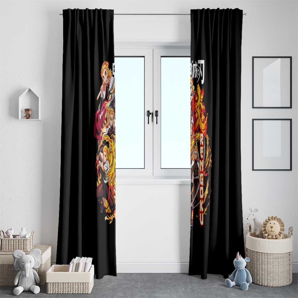 Kyojuro Rengoku V3 Demon Slayer Window Curtain Anime Style