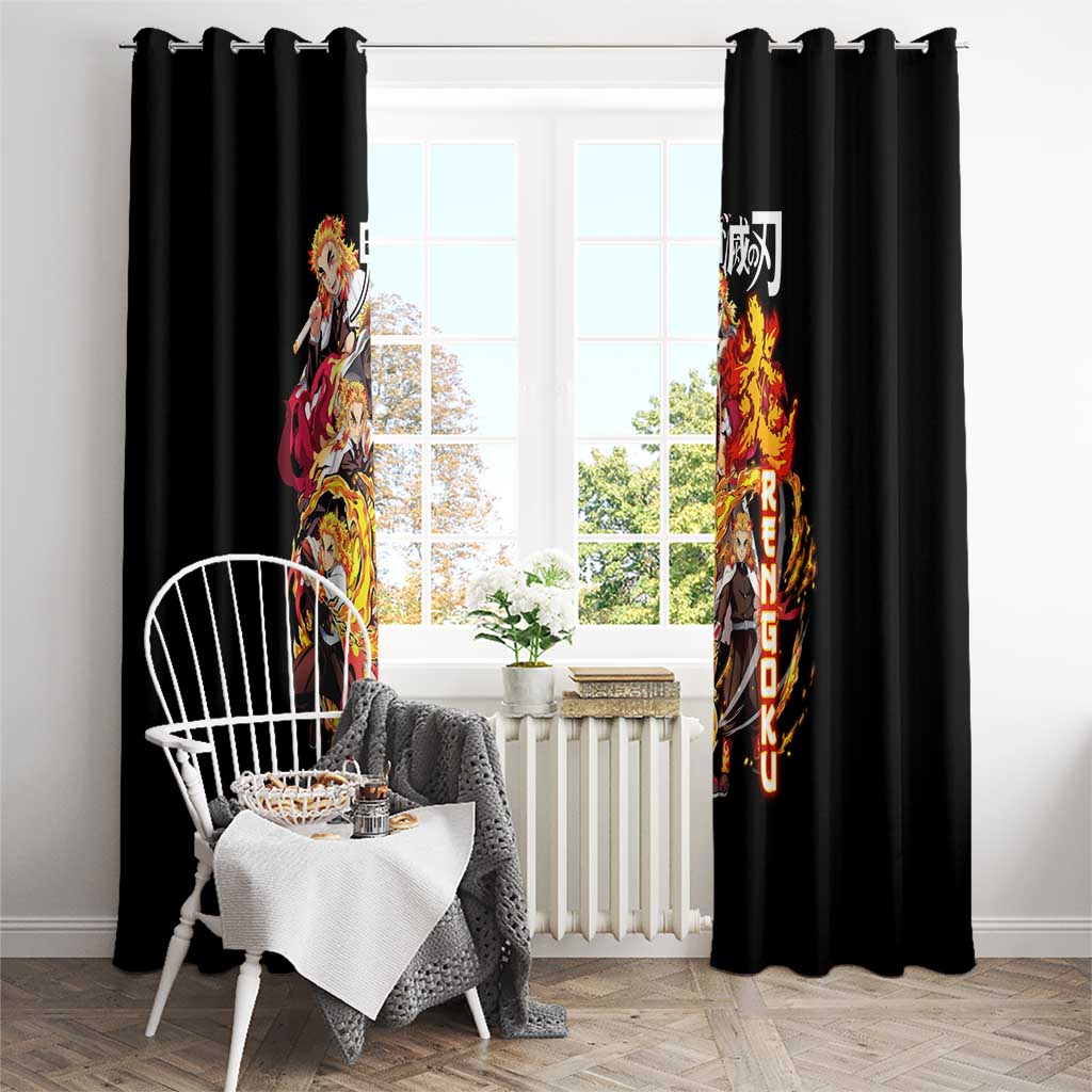 Kyojuro Rengoku V3 Demon Slayer Window Curtain Anime Style