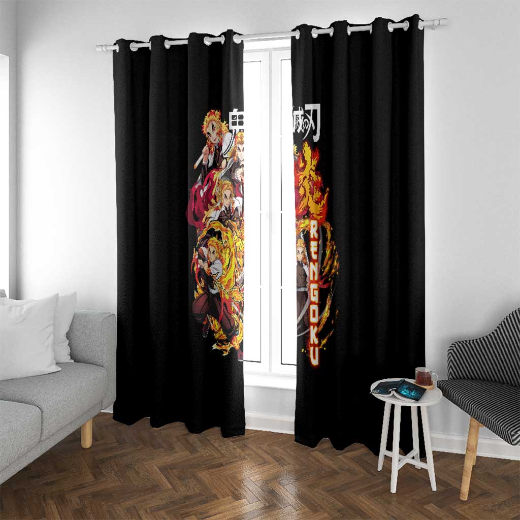 Kyojuro Rengoku V3 Demon Slayer Window Curtain Anime Style