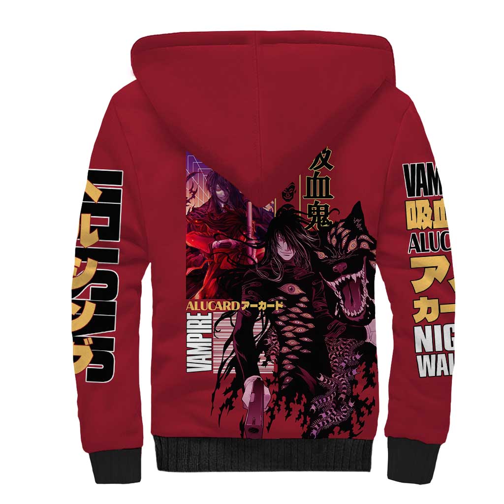 Alucard Hellsing Sherpa Hoodie Anime Style