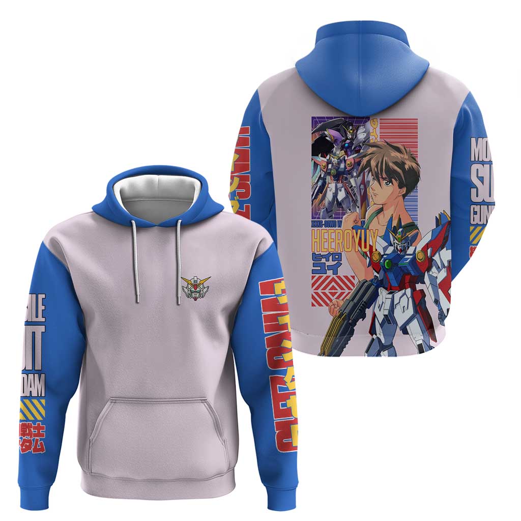 Heero Yuya x Wing Zero Gundam Wing Endless Waltz Hoodie Anime Style