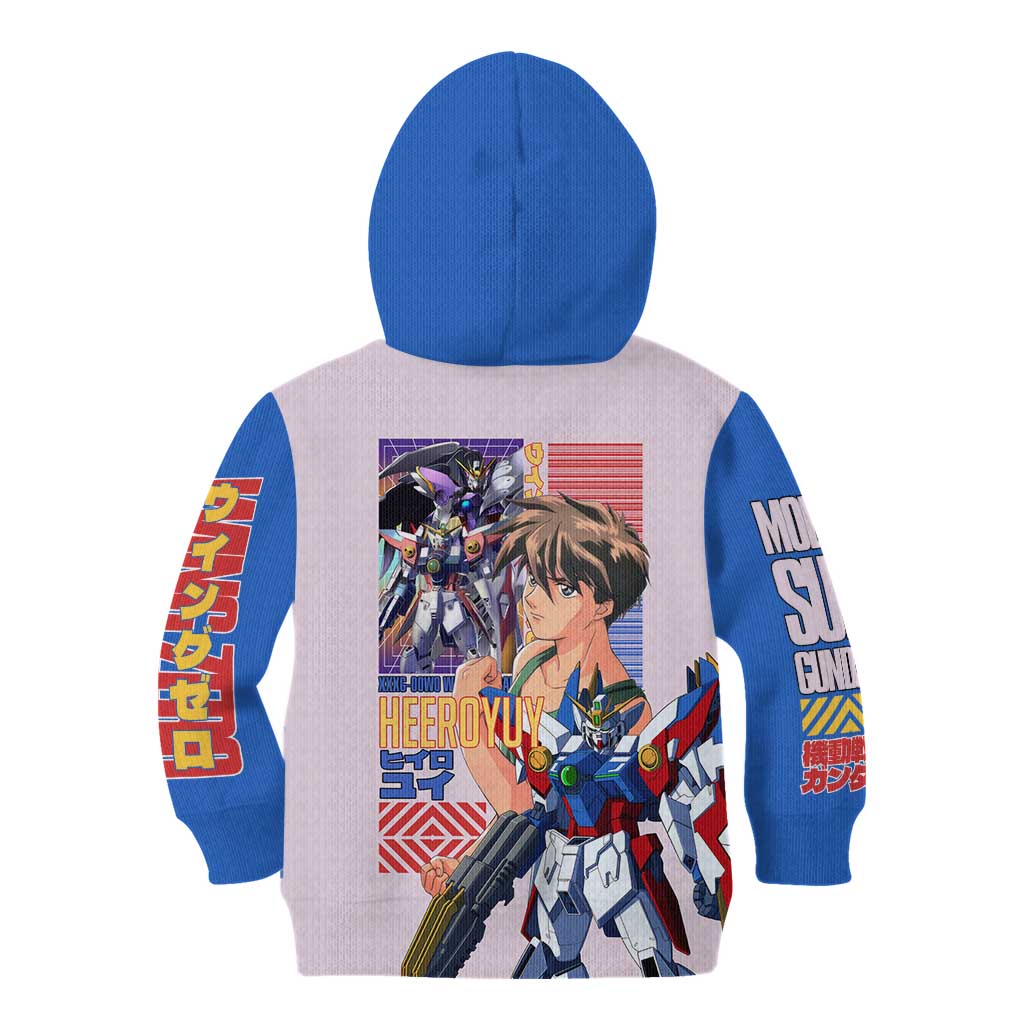 Heero Yuya x Wing Zero Gundam Wing Endless Waltz Kid Hoodie Anime Style