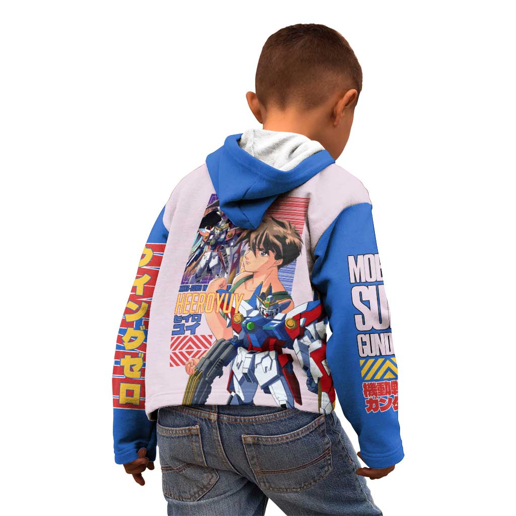 Heero Yuya x Wing Zero Gundam Wing Endless Waltz Kid Hoodie Anime Style