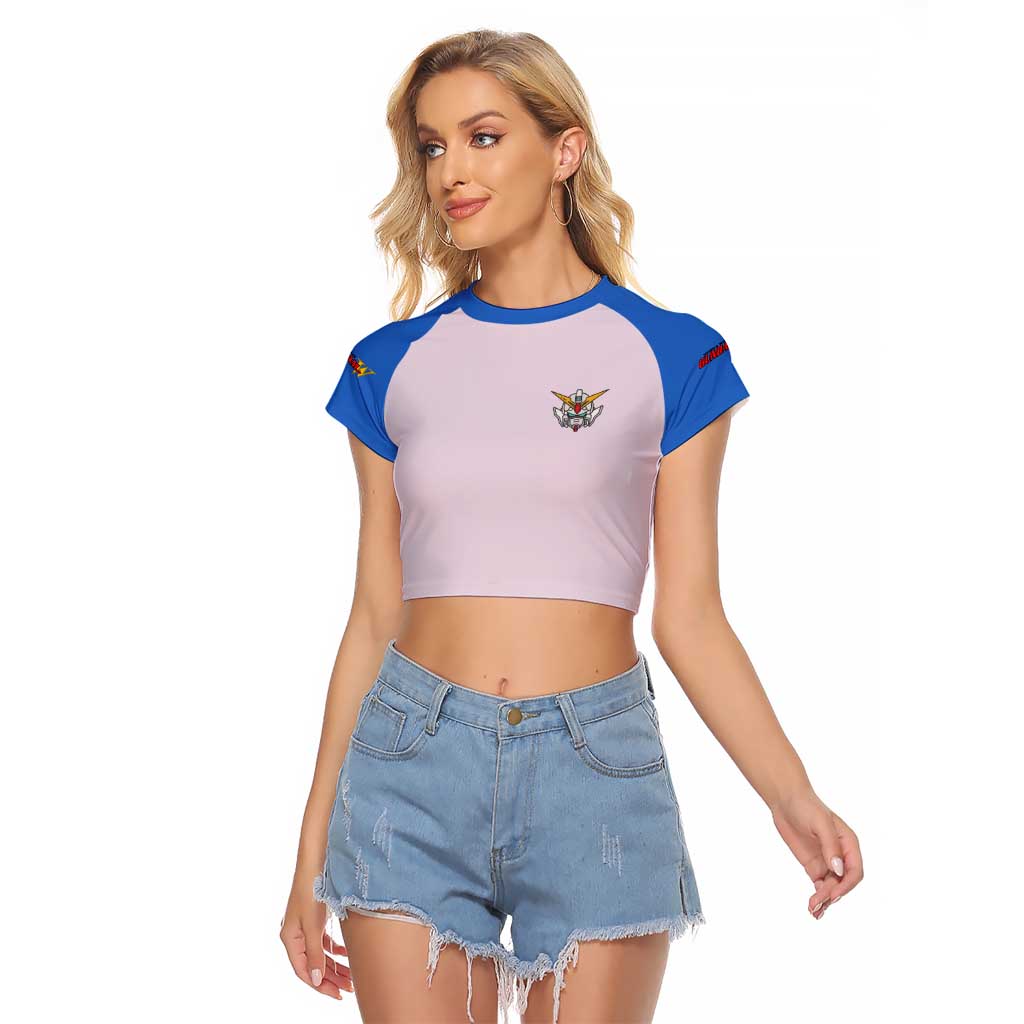 Heero Yuya x Wing Zero Gundam Wing Endless Waltz Raglan Cropped T Shirt Anime Style