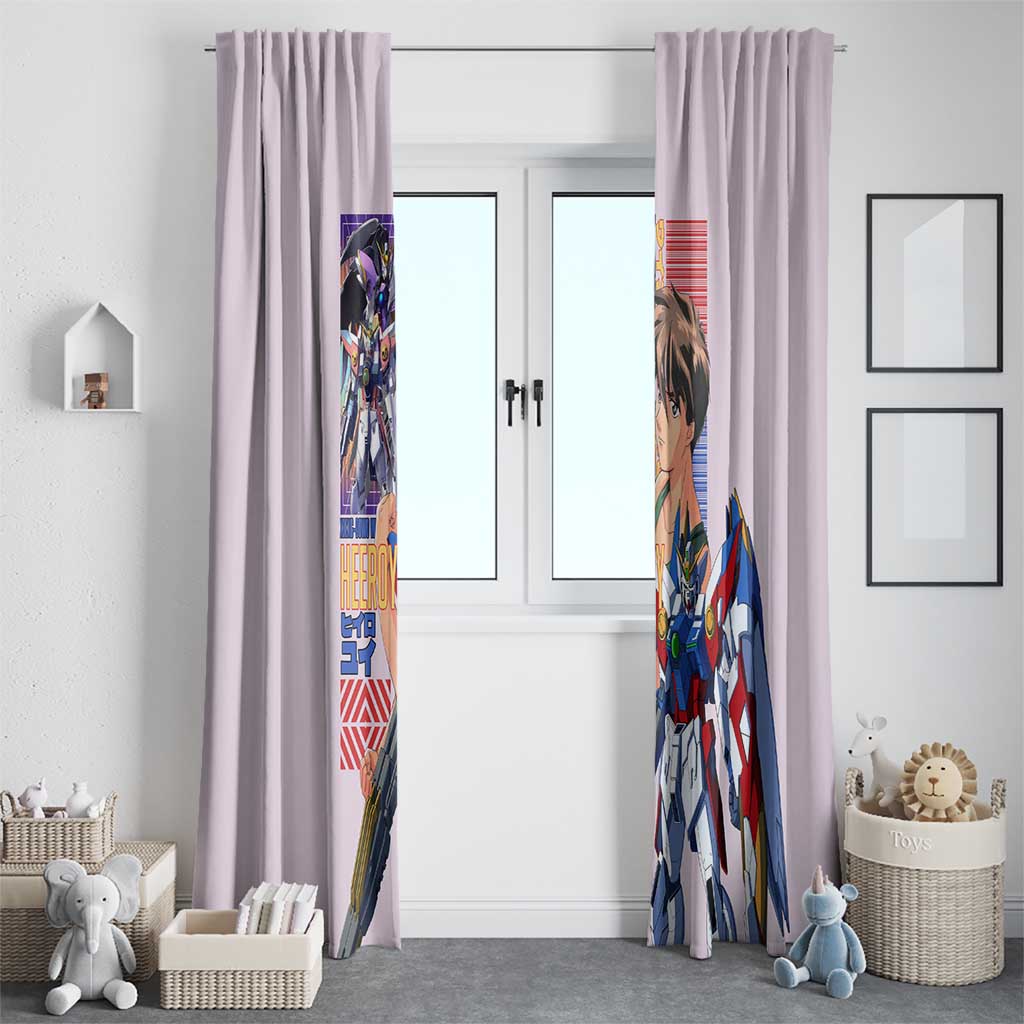 Heero Yuya x Wing Zero Gundam Wing Endless Waltz Window Curtain Anime Style