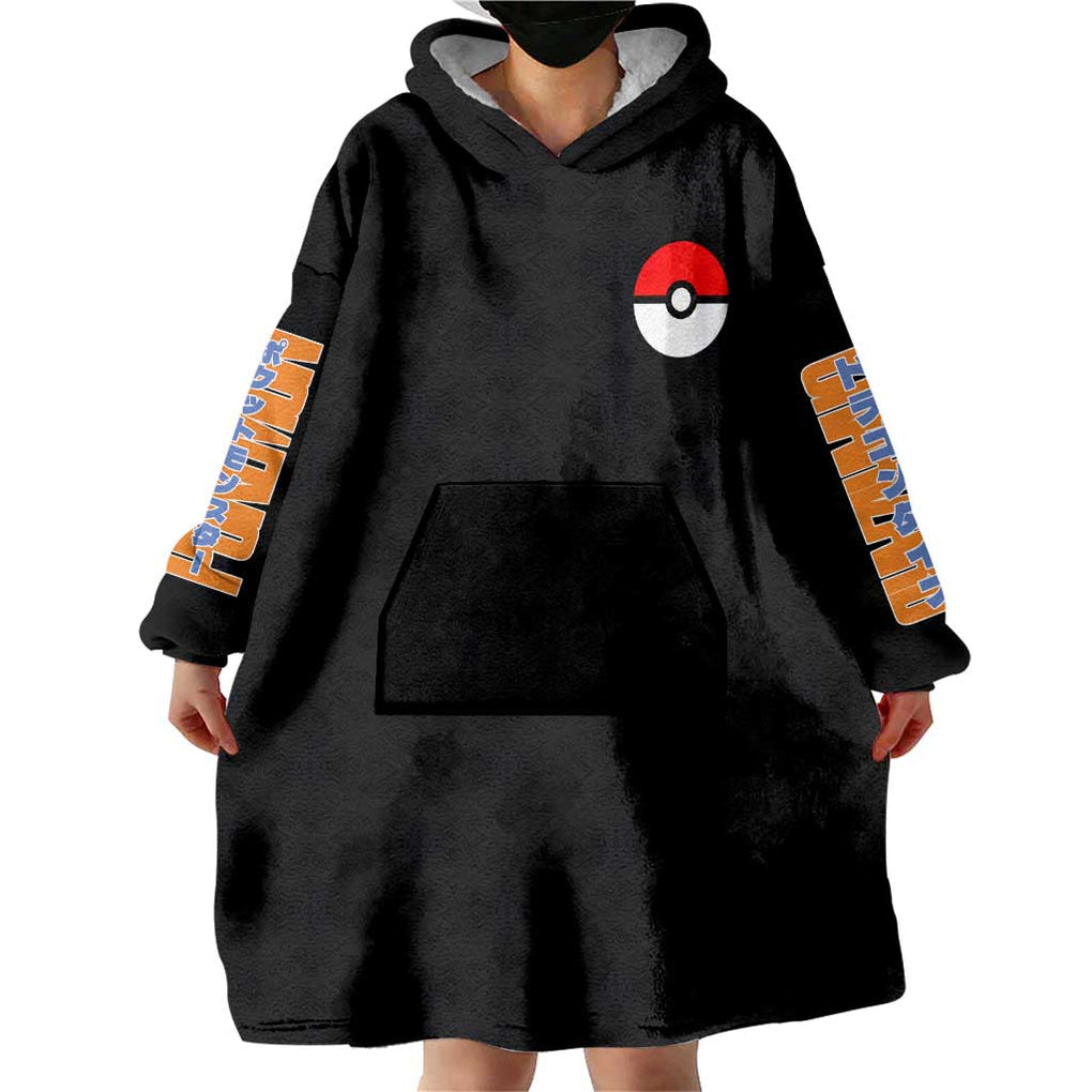 Charizard Poke Wearable Blanket Hoodie Anime Style