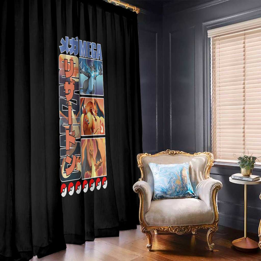 Charizard Poke Window Curtain Anime Style