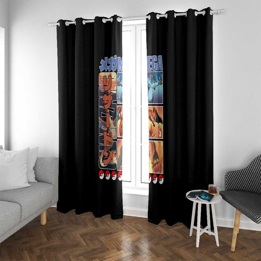 Charizard Poke Window Curtain Anime Style
