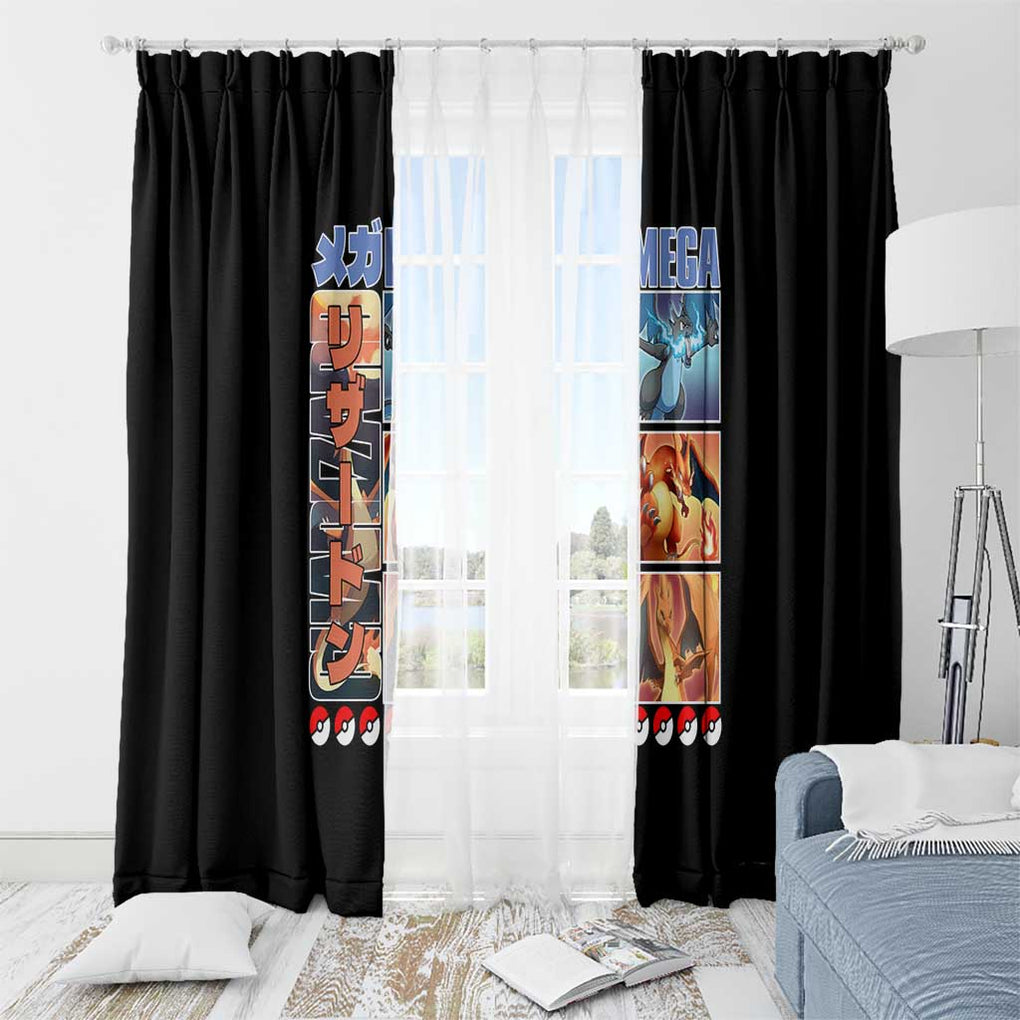 Charizard Poke Window Curtain Anime Style