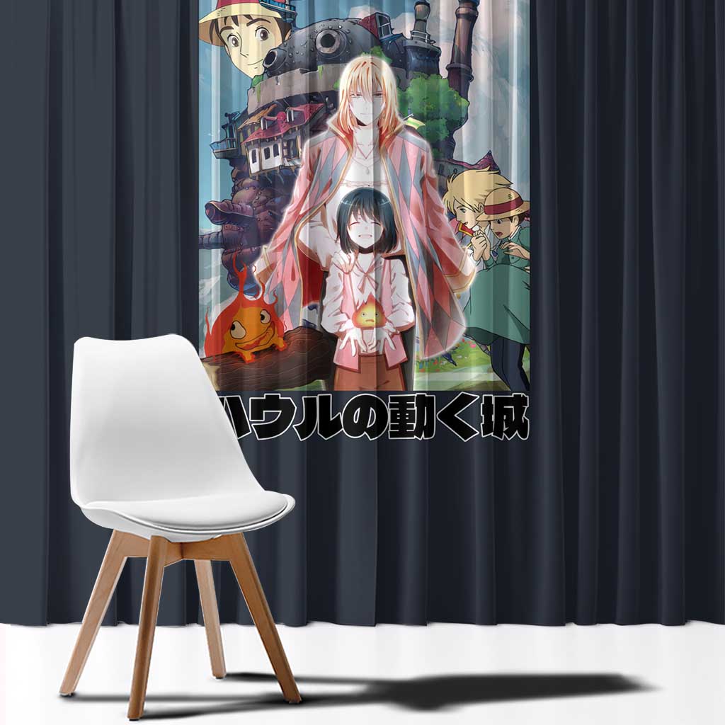 Howl’s Moving Castle Studio Ghibli Window Curtain Anime Style