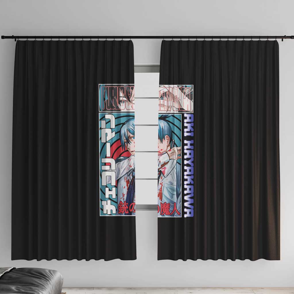 Aki Hayakawa -  Chainsaw Man Window Curtain Japan Anime Style TS04