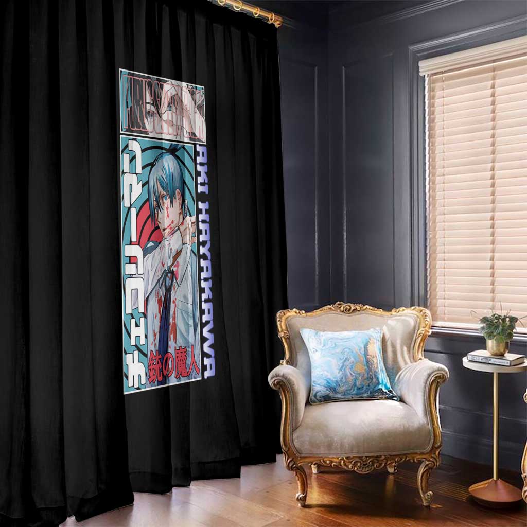 Aki Hayakawa -  Chainsaw Man Window Curtain Japan Anime Style TS04