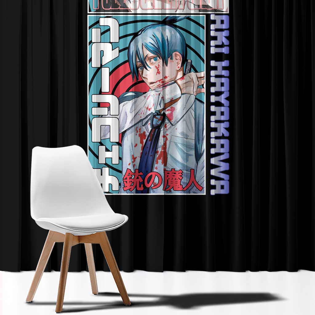 Aki Hayakawa -  Chainsaw Man Window Curtain Japan Anime Style TS04