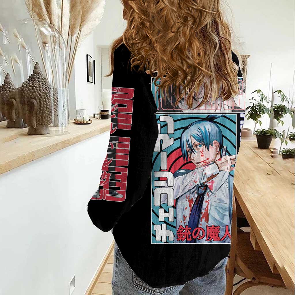 Aki Hayakawa -  Chainsaw Man Women Casual Shirt Japan Anime Style TS04