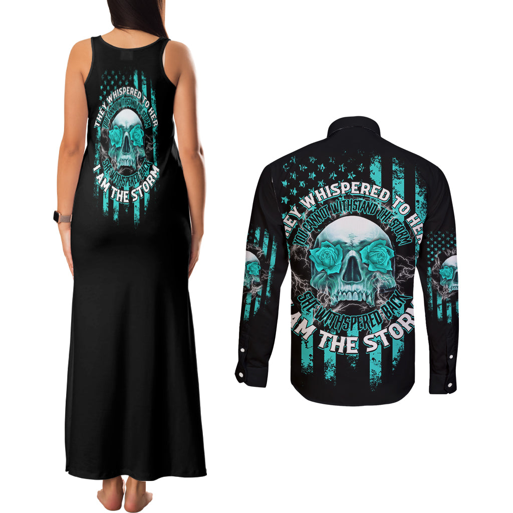 i-am-the-storm-skul-couples-matching-tank-maxi-dress-and-long-sleeve-button-shirt